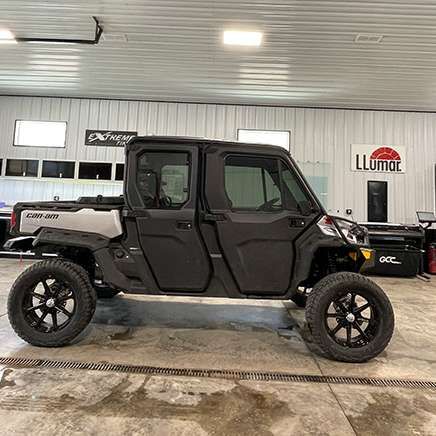 Truck with window tint installation