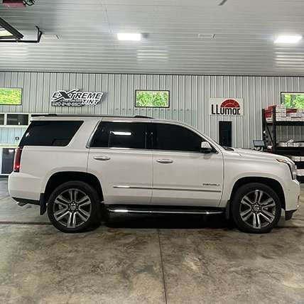 Truck with window tint in Extreme Tint shop