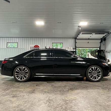 Window tint on a car at Extreme Tint